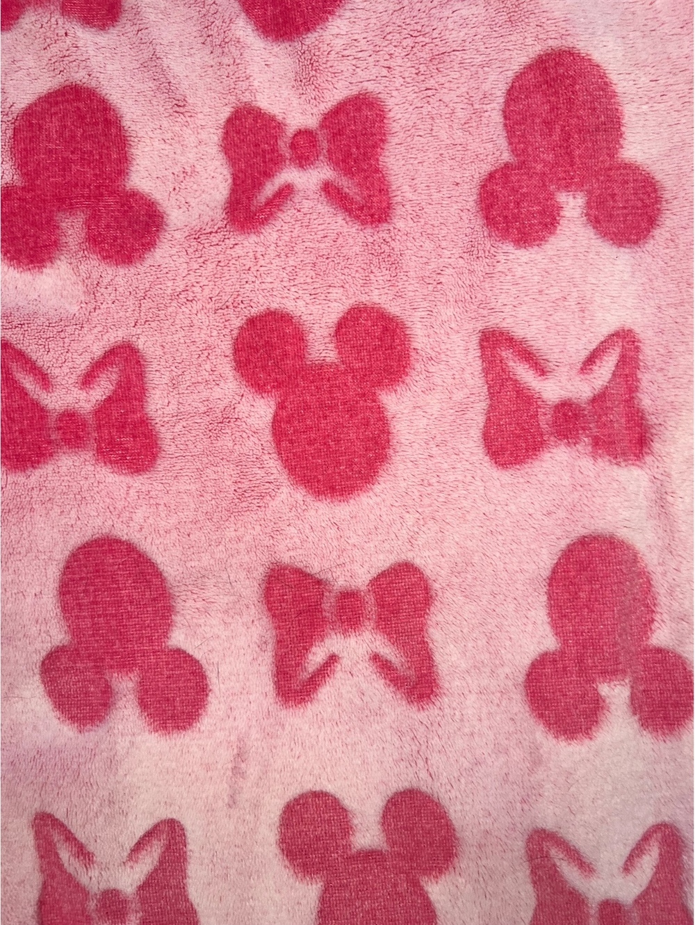 Disney Minnie Mouse Fleece Pajama Set Large Pink Plush Loungewear PJ Pants Top - Picture 7 of 9
